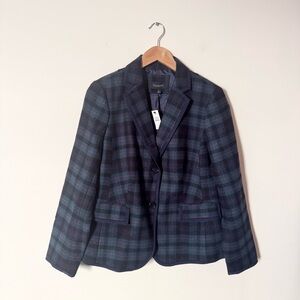 NWT Talbots Plaid Wool Blazer Jacket